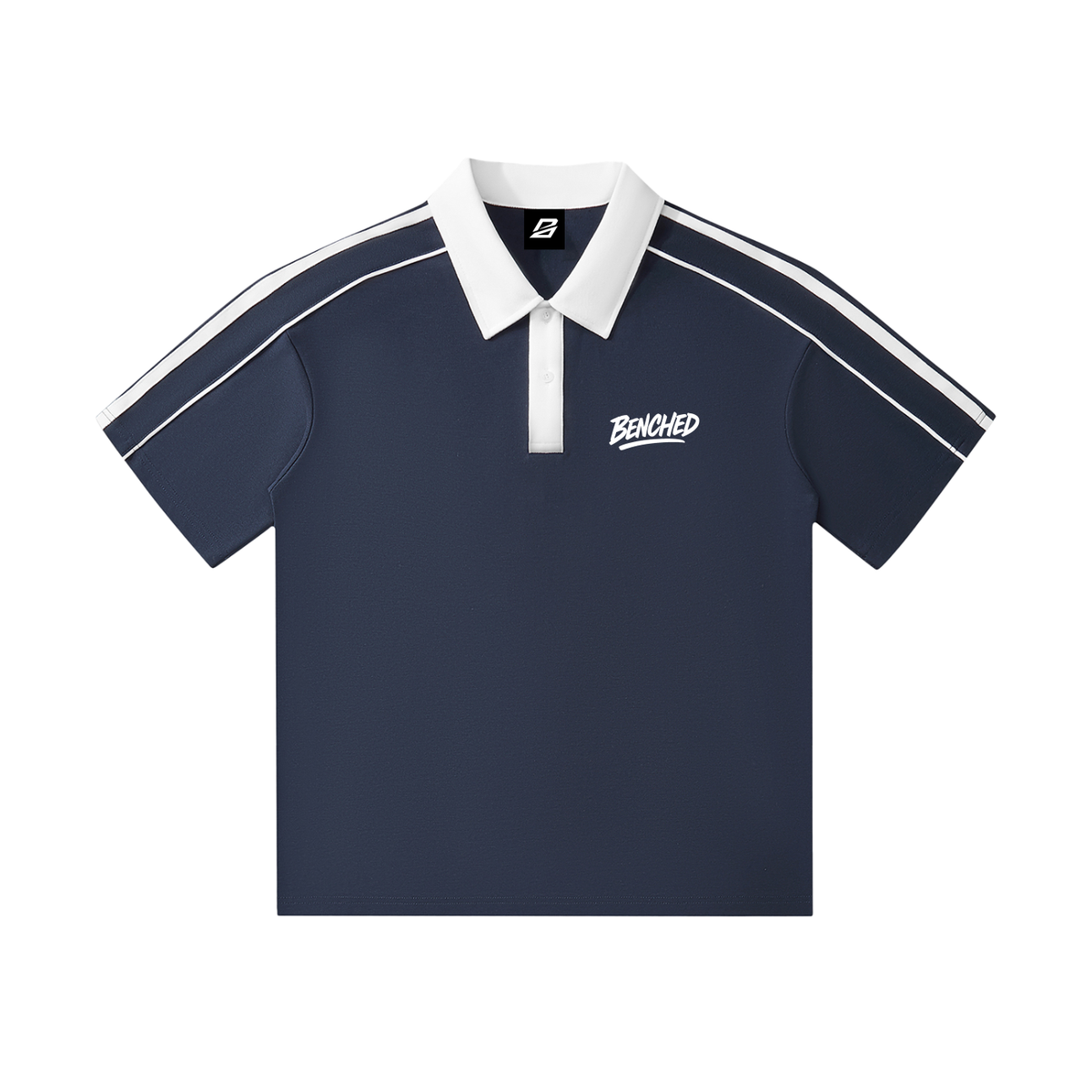 Benched Polo ( White Logo)