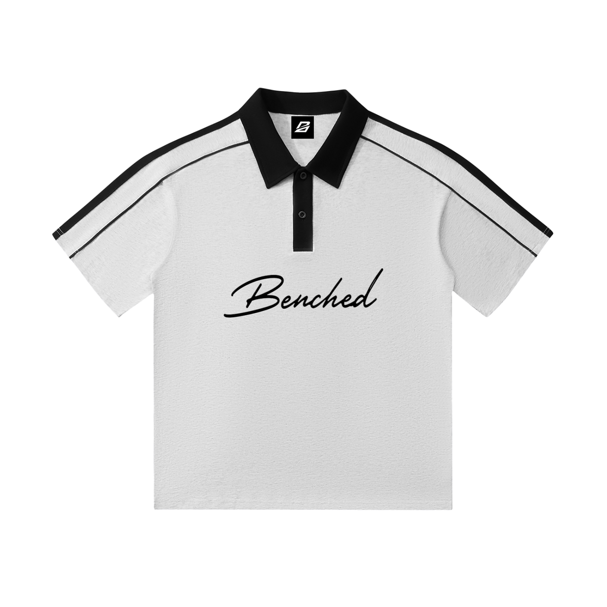 Benched Polo ( Black Logo)