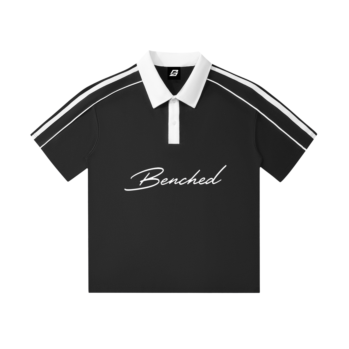 Benched Polo ( White Logo)