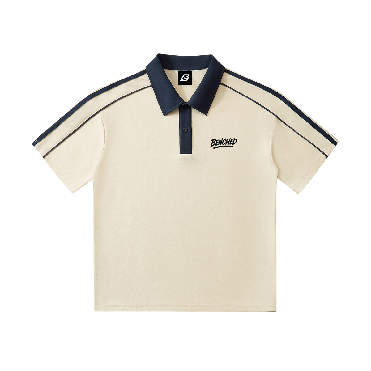 Benched Polo ( Black Logo)