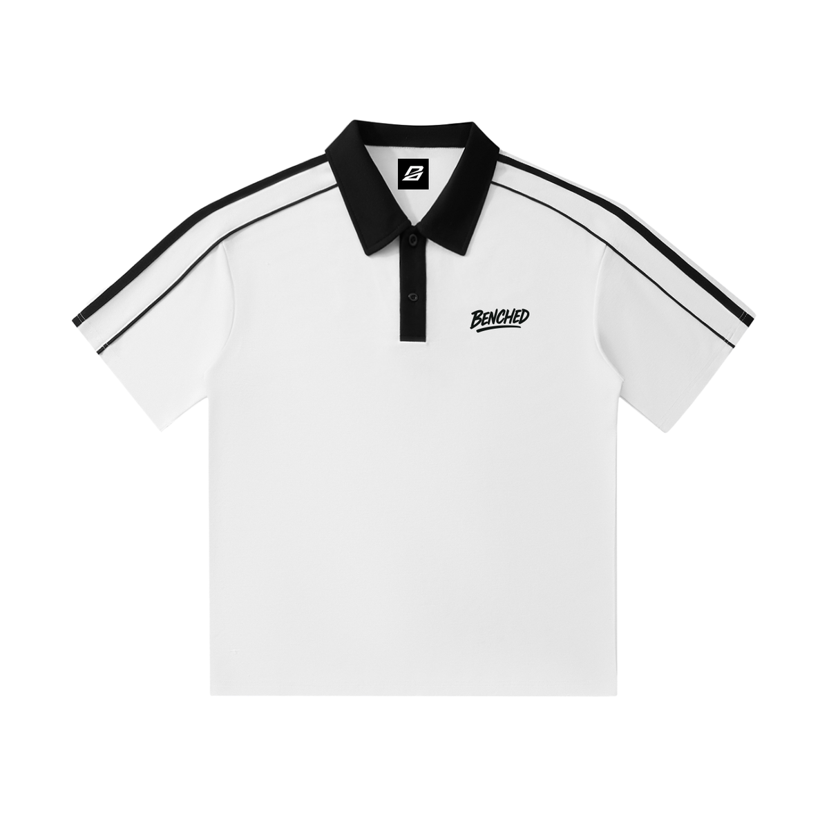 Benched Polo ( Black Logo)