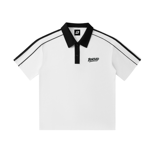 Benched Polo ( Black Logo)